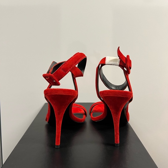 NWB Alexander Wang Antonia red suede heels size 37 - Picture 9 of 11